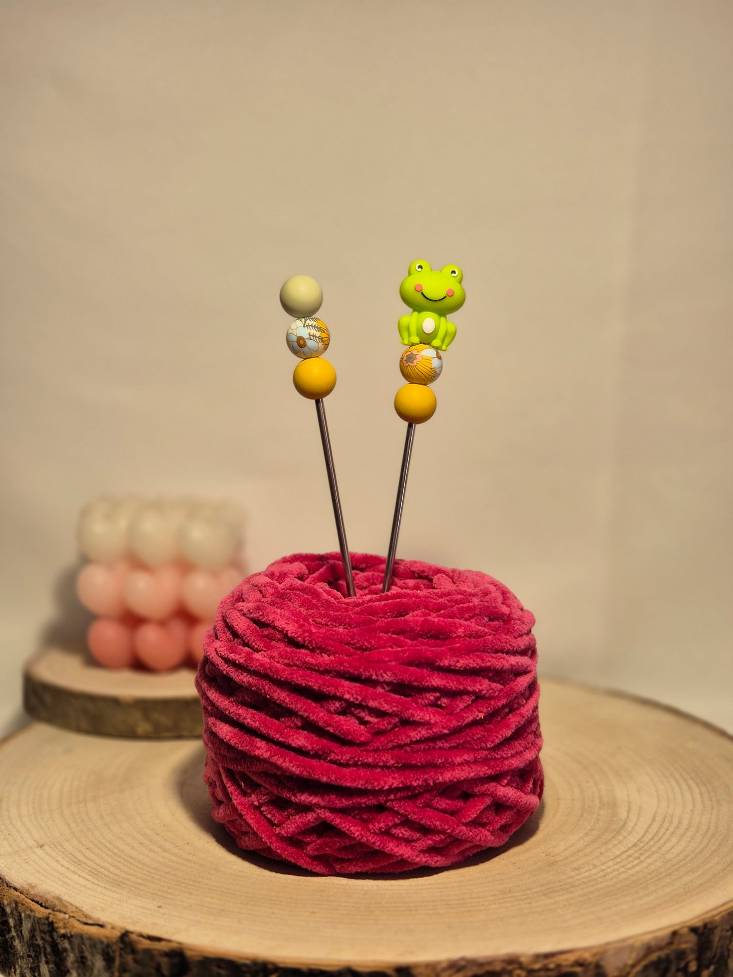 Frosch Amigurumi-Sticks