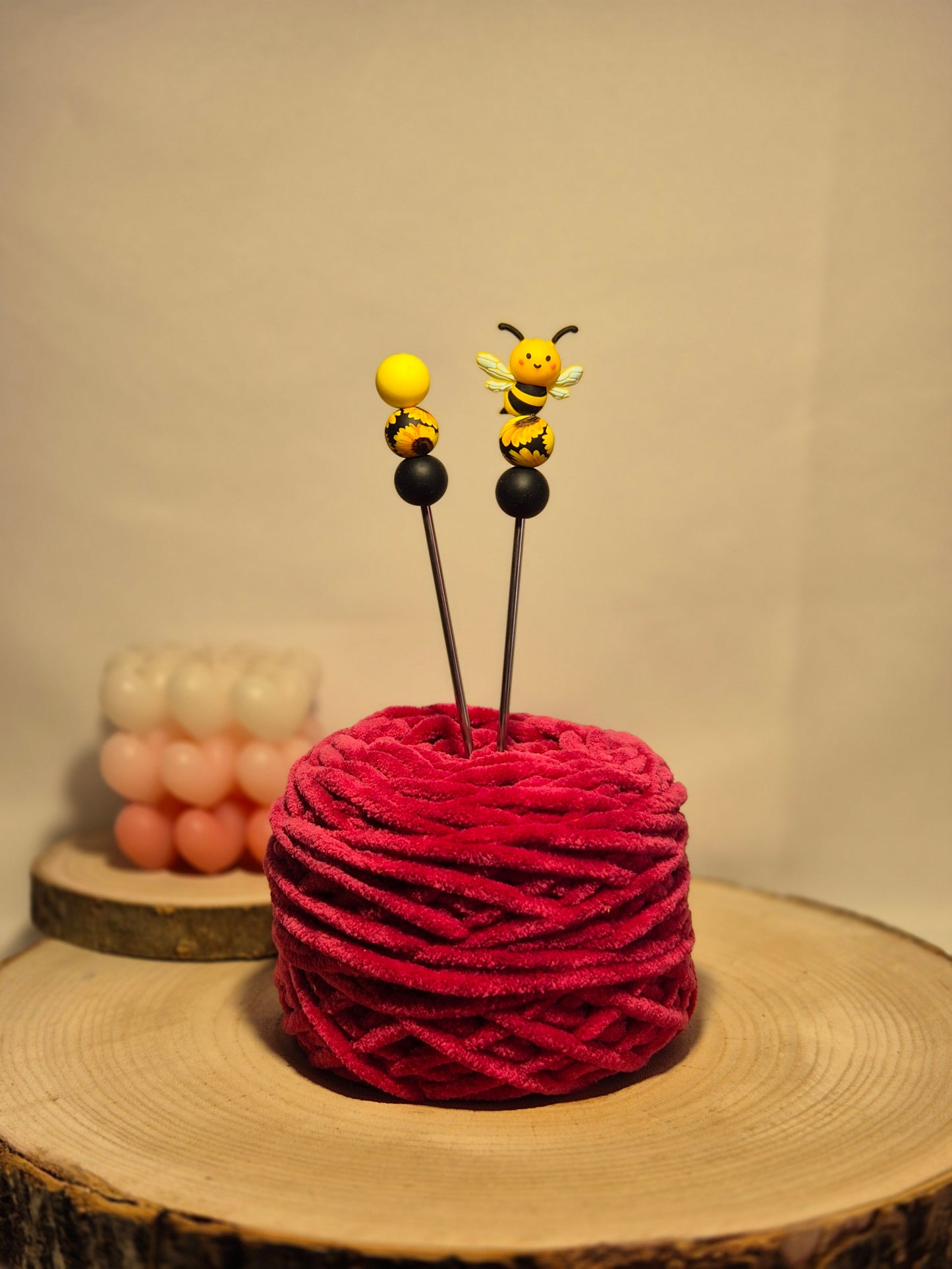 Biene Amigurumi-Sticks