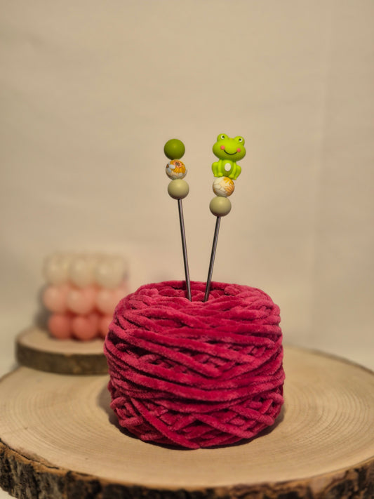 Frosch Amigurumi-Sticks